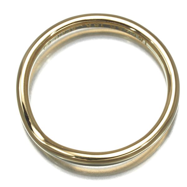 ティファニー　TIFFANY　K18YG　10号　カーブドバンドリング　良品 ティファニー リング カーブドバンド 10号 K18YG（ティファニー