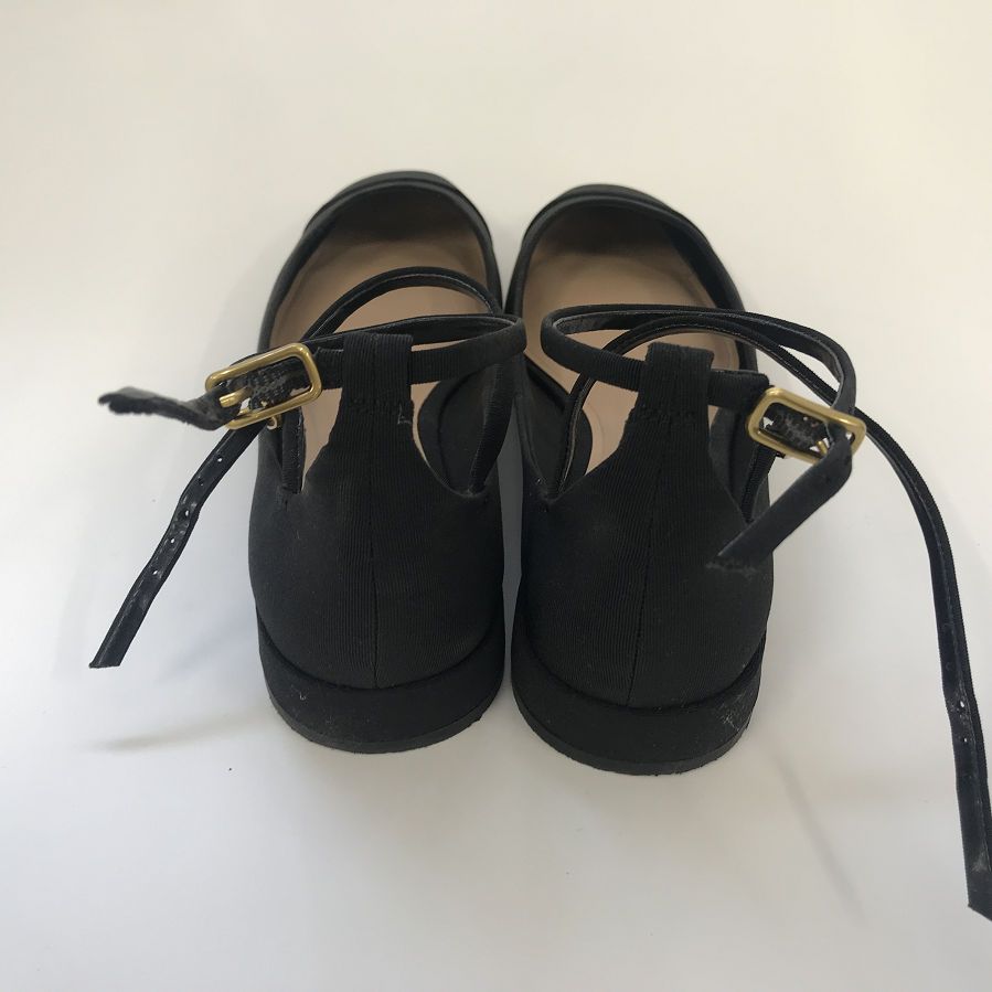 美品 】 ZARA ザラ ストラップ バレエ シューズ ブラック 38