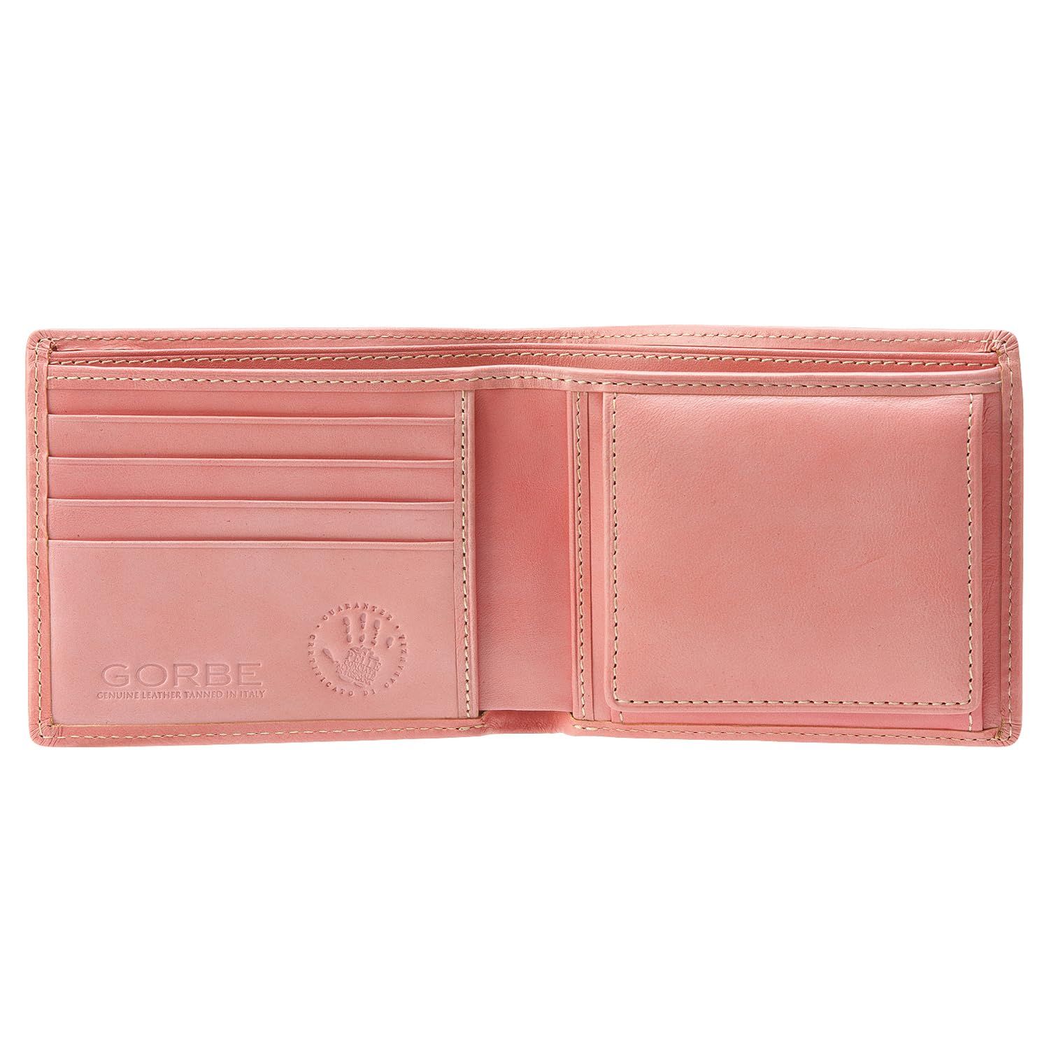 ゴルベ 財布 レディース イタリアンレザー 二つ折り ピンク