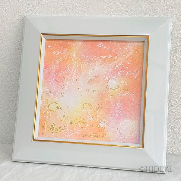 抽象画パステルアート 双子座