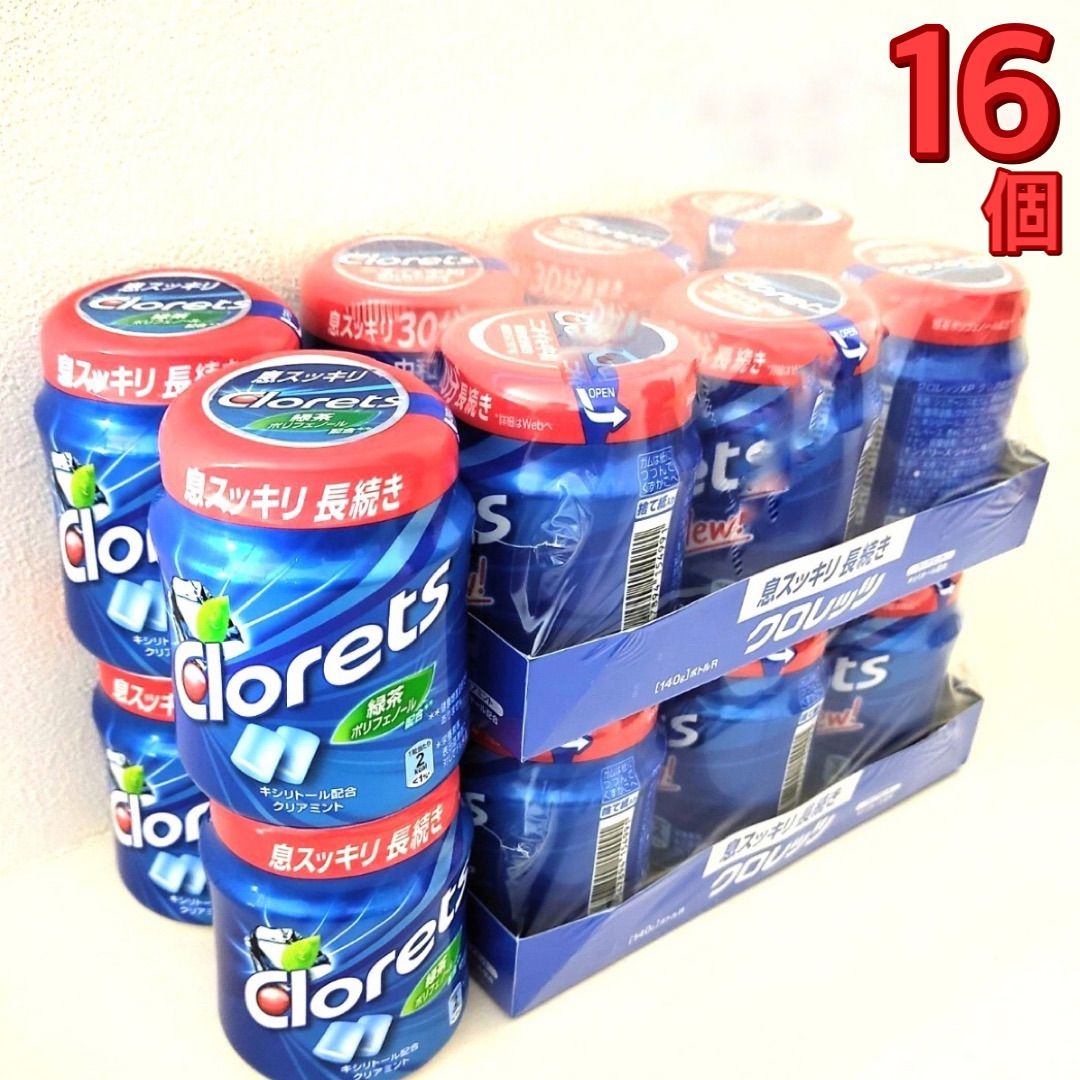 クロレッツ ボトルガム クリアミント 16個
