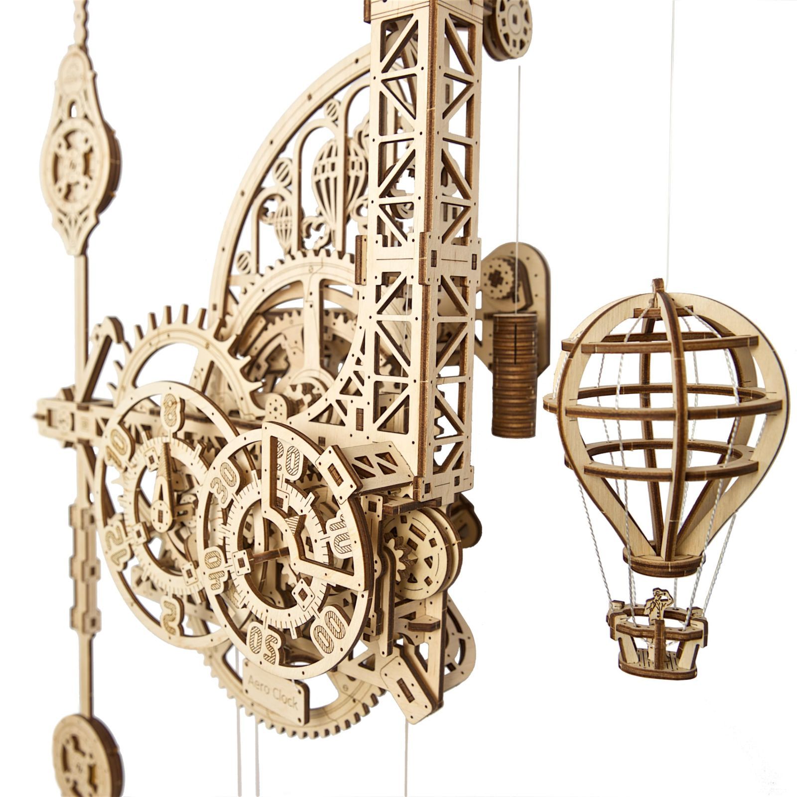 セール Ugears エアロクロック 70157 木製パズル 工作 模型 接着剤工具不要 大人 子供