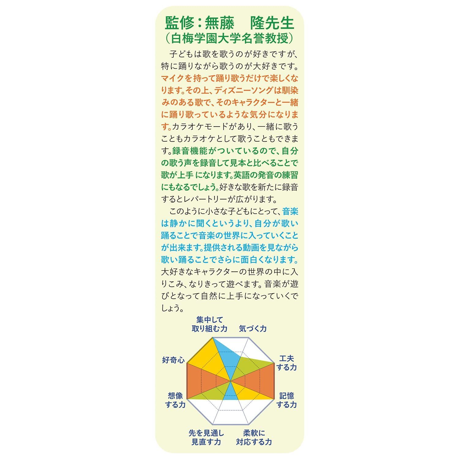 【在庫セール】ディズニーソングを歌っておどろう! Sta:Ful) 光る! 学研ステイフル(Gakken カラオケマイク（対象年齢：3歳以上）83829