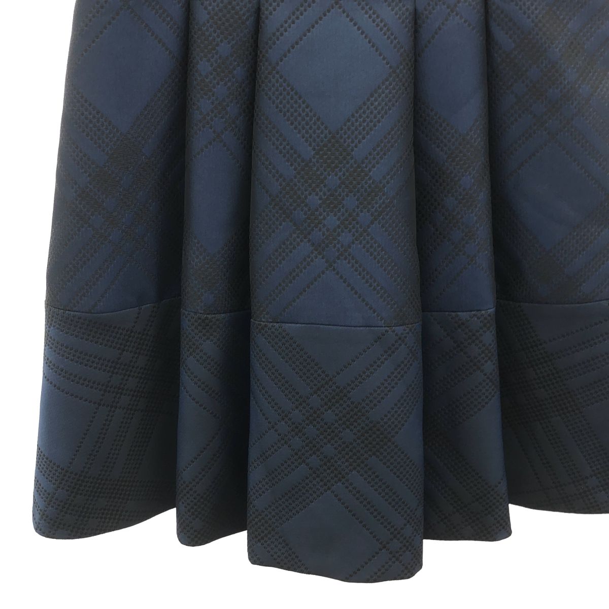 【正規品】JIL SANDER レイヤードフレアスカート ネイビー 36 JIL SANDER NAVY / ジルサンダーネイビー | チェック タック