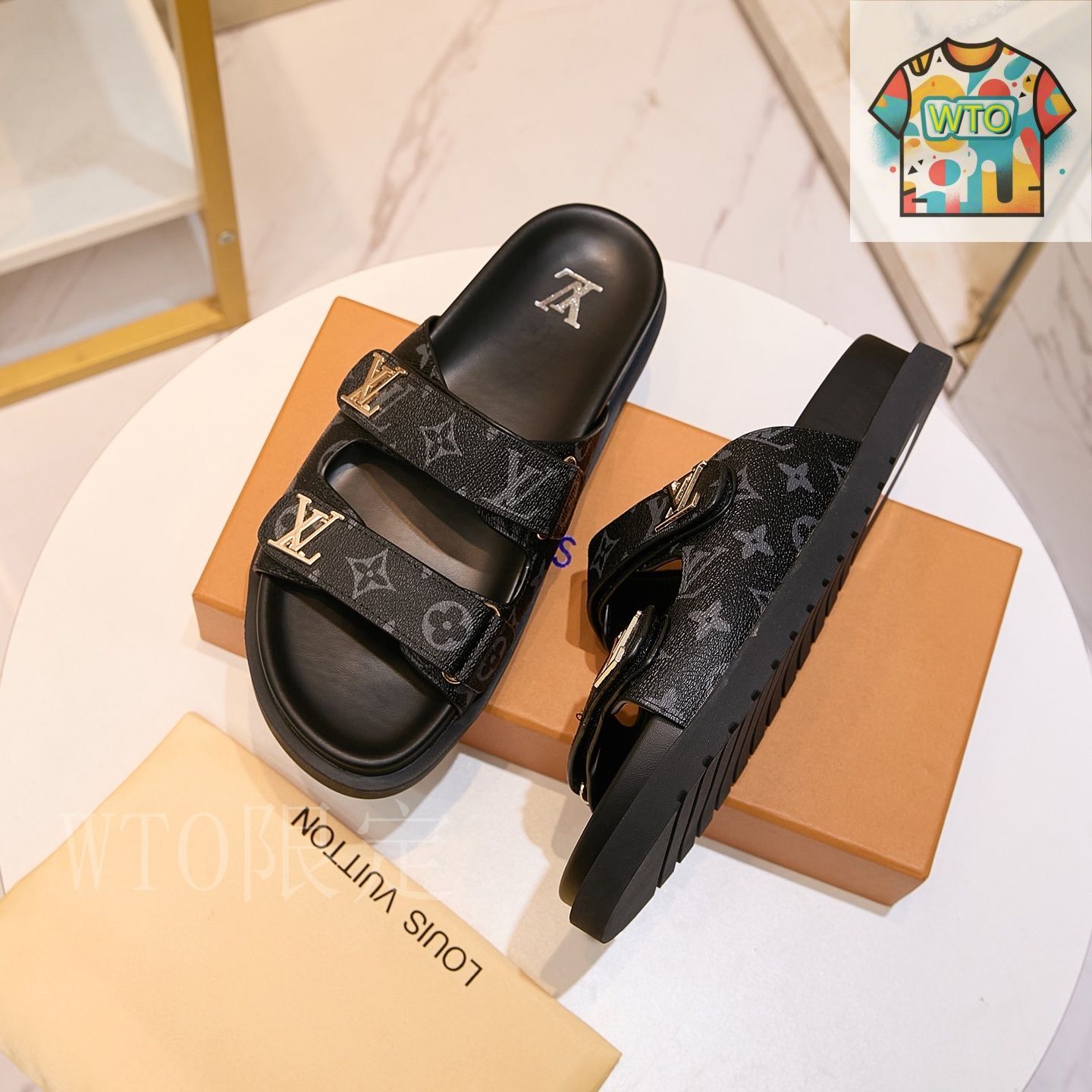 【LVロゴ】Louis Vuitton サンセットコンフォートサンダル Louis Vuitton ルイ・ヴィトン サンセット コンフォート