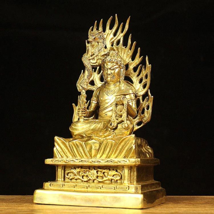 不動明王 像 不動明王像 仏像 仏 黄銅製 高さ約21cm 幅約12cm 重