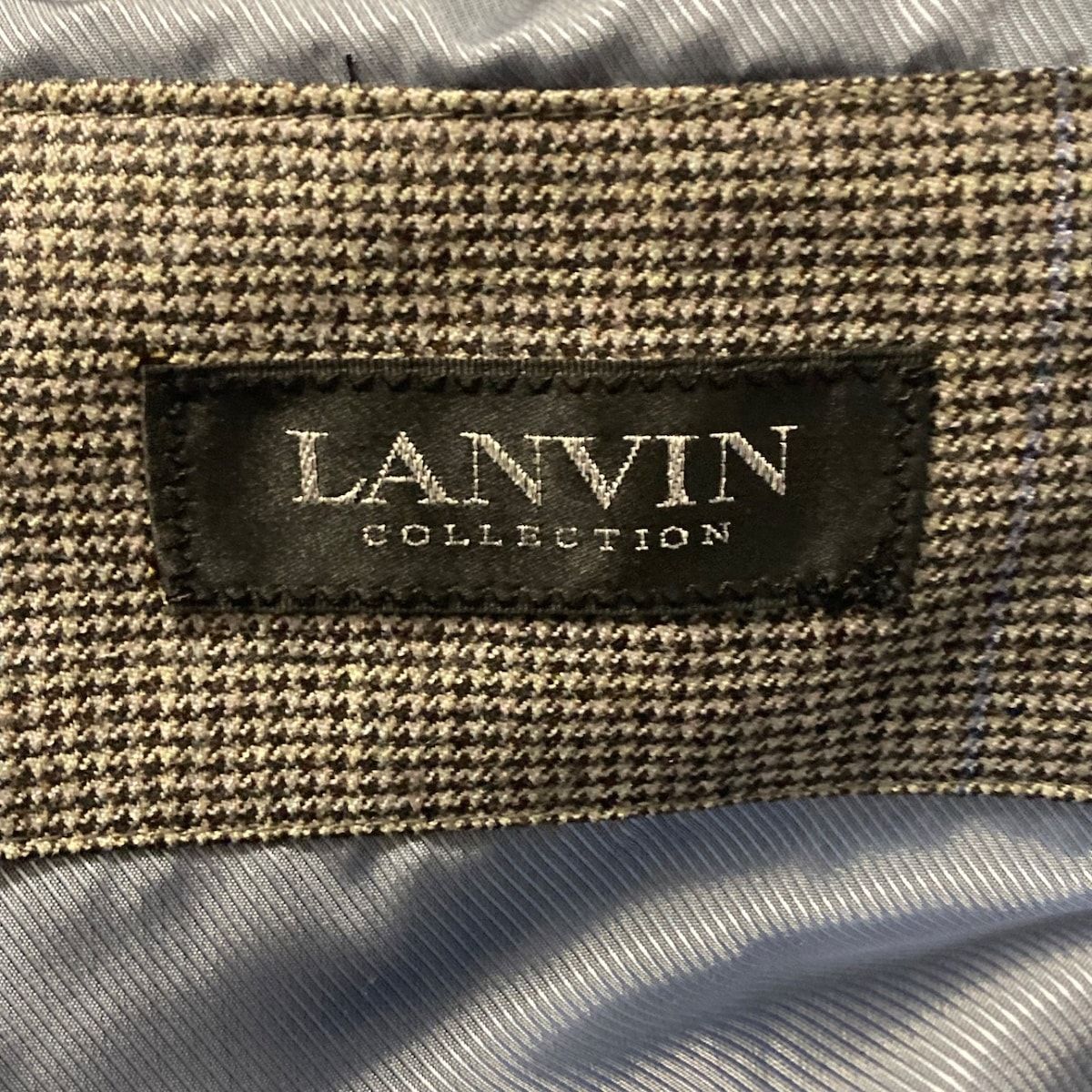 LANVIN COLLECTION(ランバンコレクション) ダウンジャケット サイズ48 L メンズ - グレー×ダークグレー×ライトブルー -  メルカリ