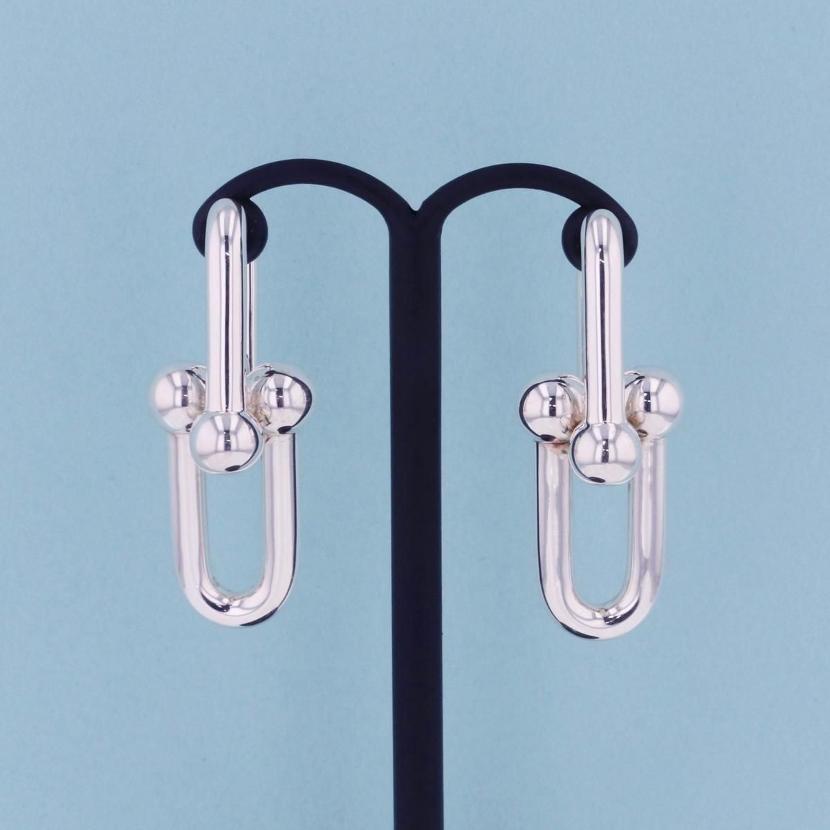 Tiffany-Co. ティファニー ﾊｰﾄﾞｳｪｱ ﾗｰｼﾞﾘﾝｸ ﾋﾟｱｽ ブランドジュエリー ネックレス ピアスセット Silver