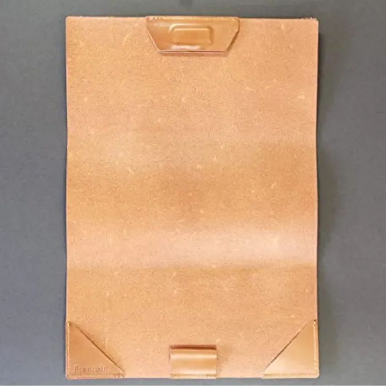 三つ折りレザーポケットホルダー キャメル