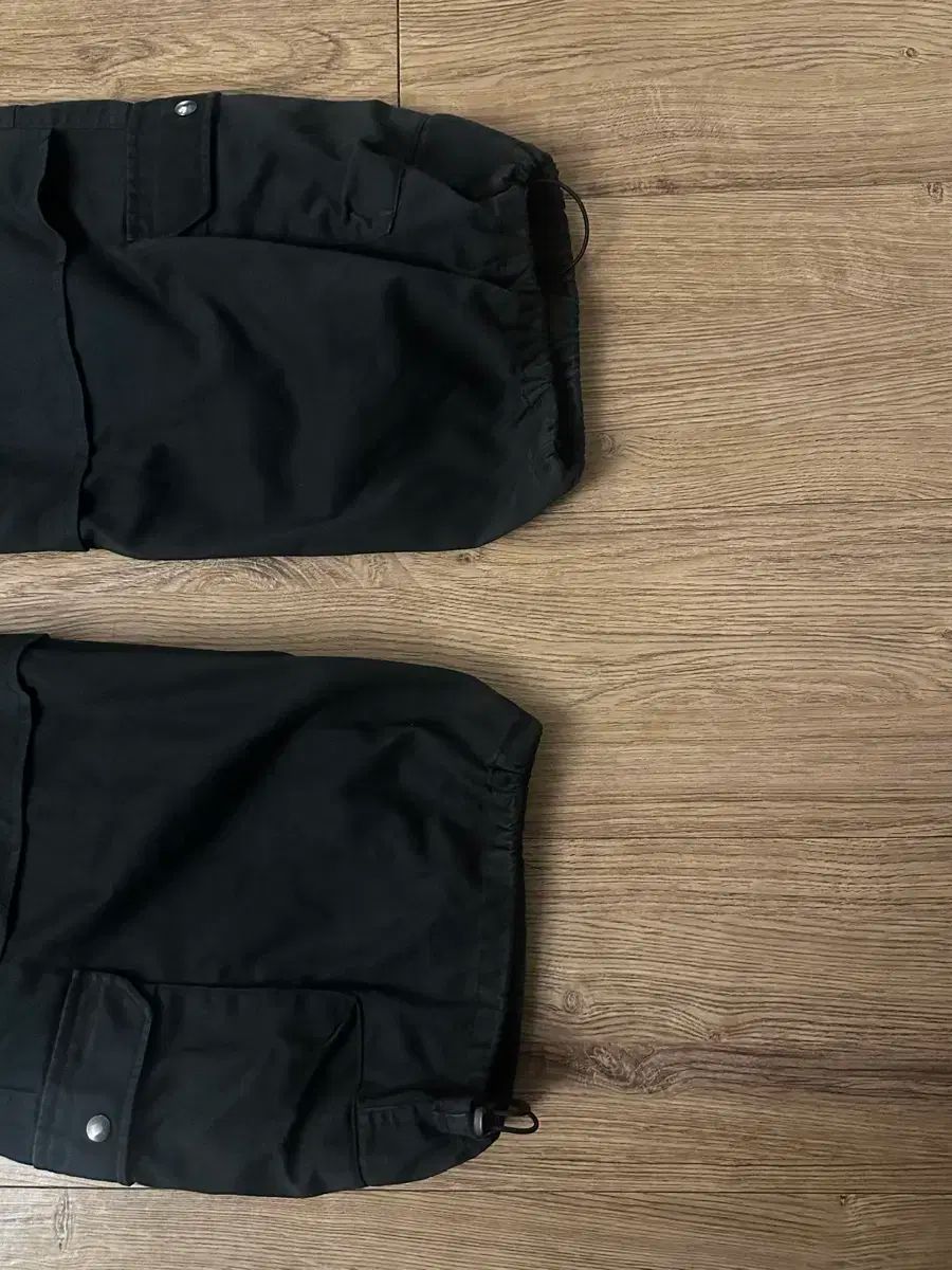 Hatchingroom ジップカーゴ ワークパンツ ブラック 4