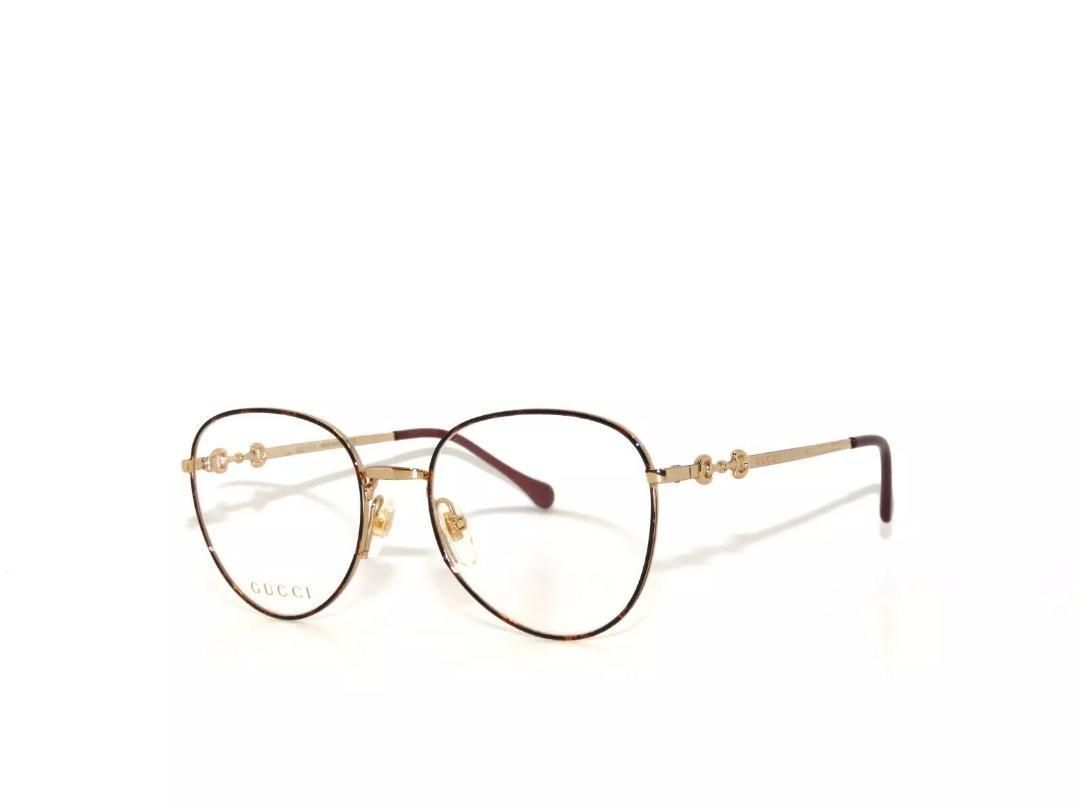 新品未使用 Gucci グッチ メガネ 眼鏡 eyeglasses サングラス フレーム ハバナゴールド Havana gold レンズ 透明 51-18-140 レディース ユニセックス