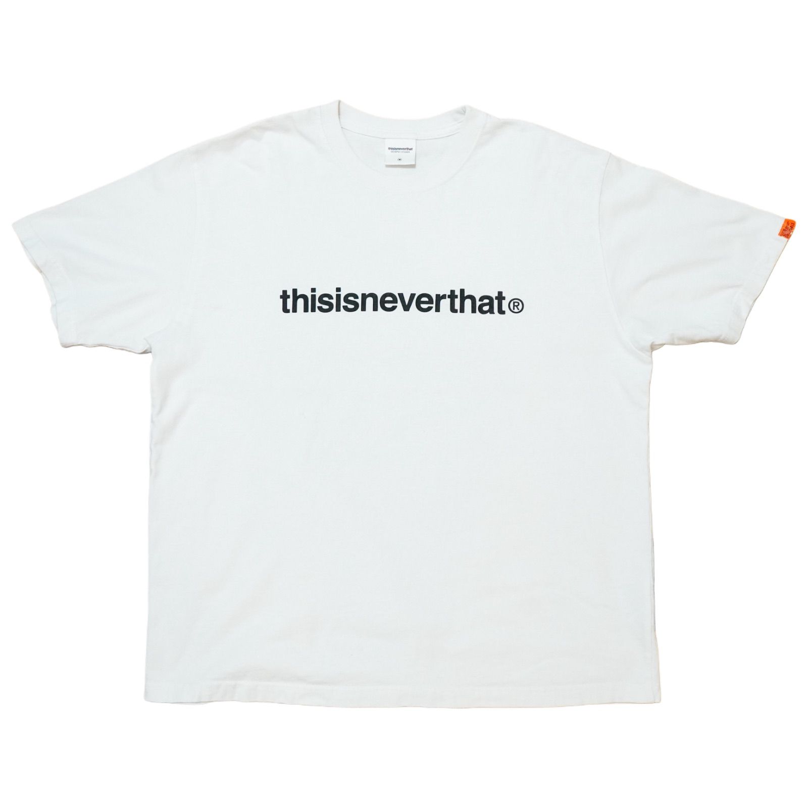 ディスイズネバーザット Tシャツ M ホワイト ロゴプリント 
