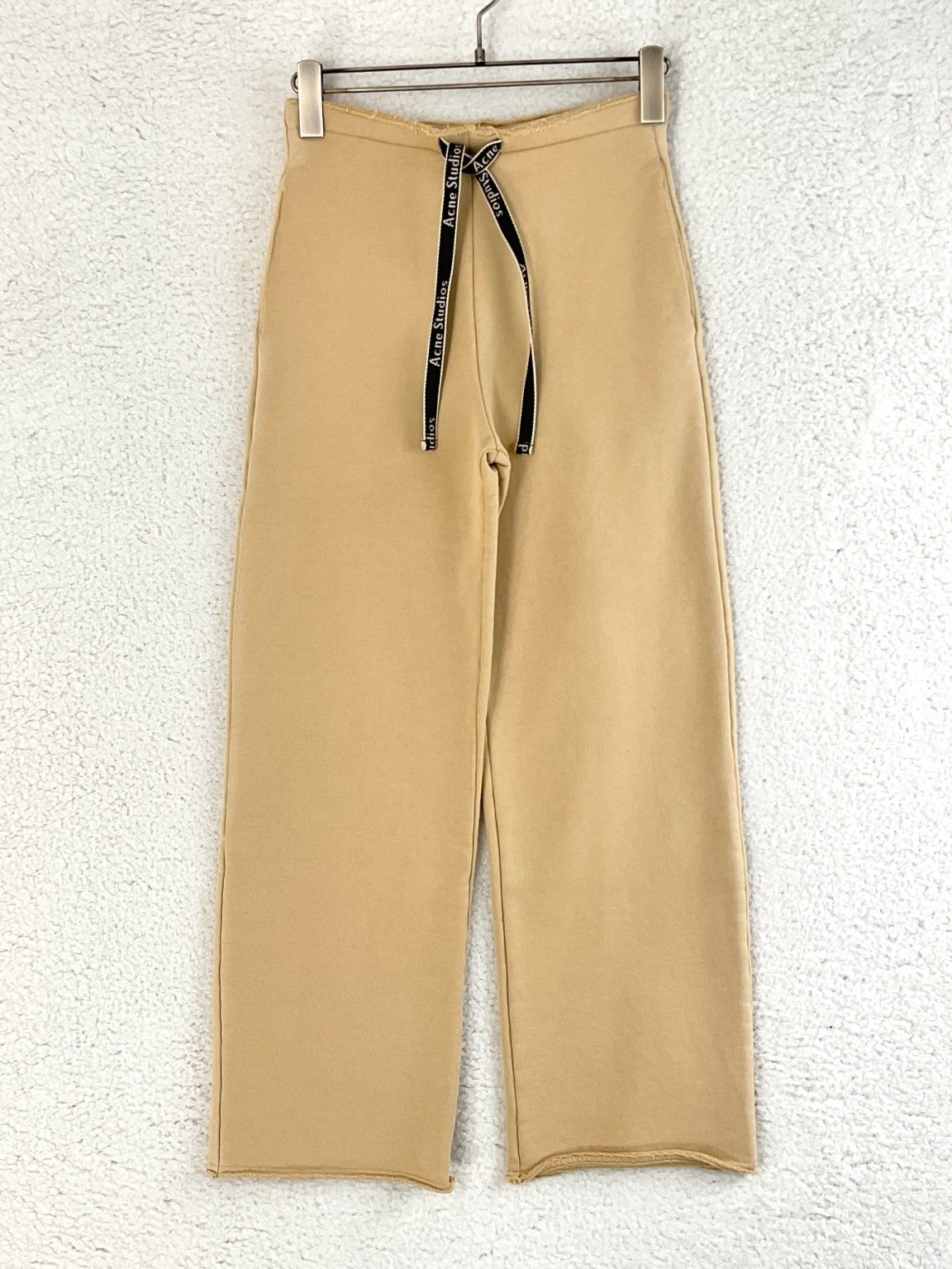 Acne Studios アクネステュディオス XXS イエロー ロゴリボンスウェットパンツ