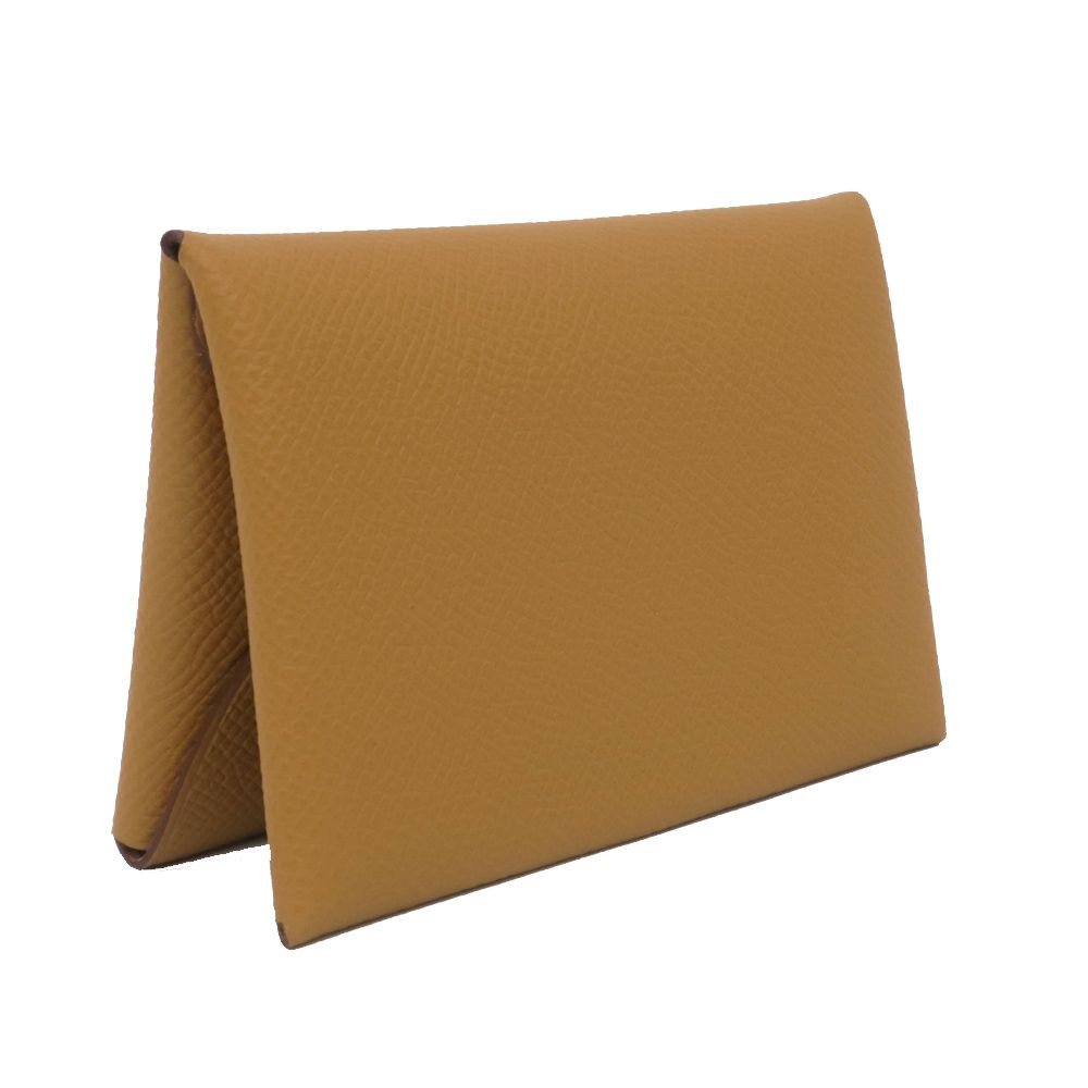 エルメス カルヴィデュオ ビスキュイ コインケース付カードケース エプソン レザー B刻印 小物 未使用 エルメス カードケース カルヴィ デュオ カードホルダー