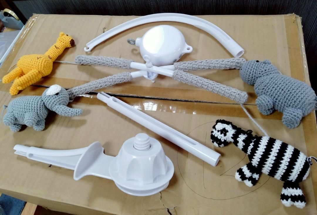 Joliecraft モビール 森林動物音楽回転子供用ベッドメリー