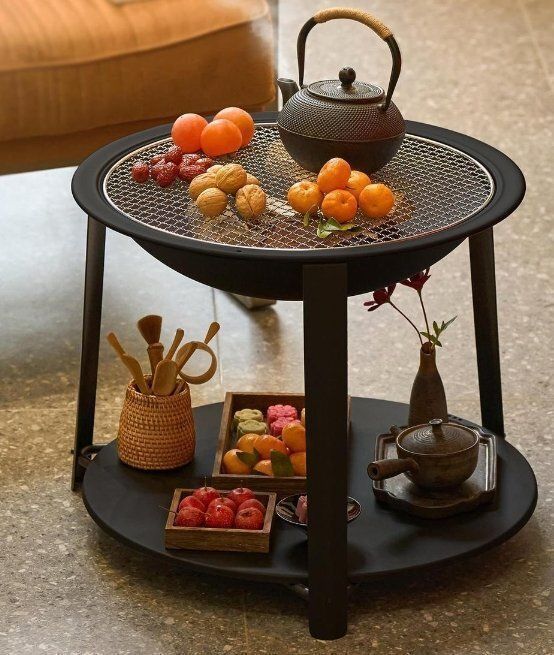 ストーブ火鉢焼きグリルテーブル屋外暖房炭ストーブ焼き炭ストーブ囲炉裏煮茶家庭用室内一式