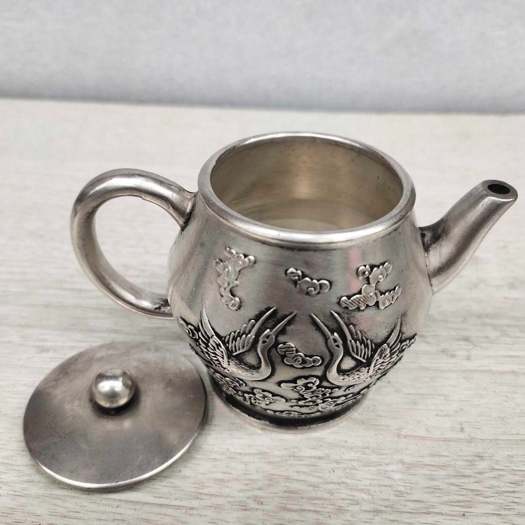 銅器 仙鶴銚子茶壺 茶道具 煎茶器 装飾品 工芸品 置物 - メルカリ