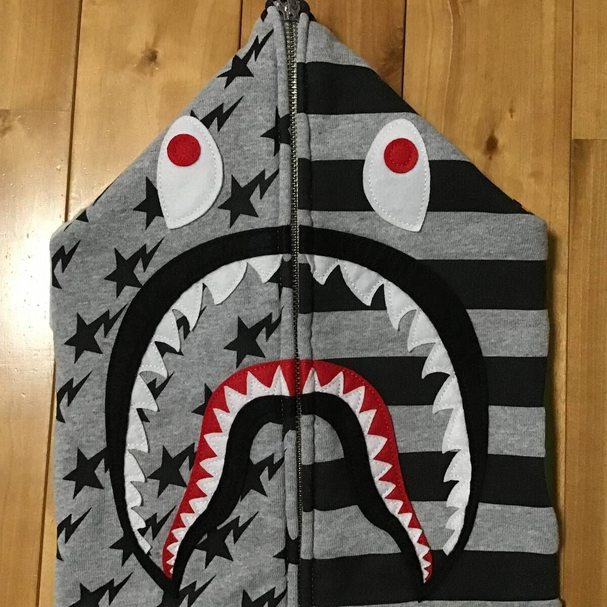 星条旗 シャーク パーカー Mサイズ American shark full zip hoodie a  