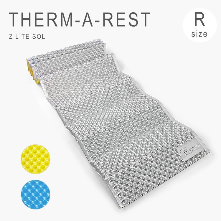 サーマレスト Ｚライト ソル レギュラーサイズ キャンプ マット 折りたたみ スリーピングマット クッション THERM-A-REST THERMAREST Z LITE SOL R size 13267 ブルー 250226-02