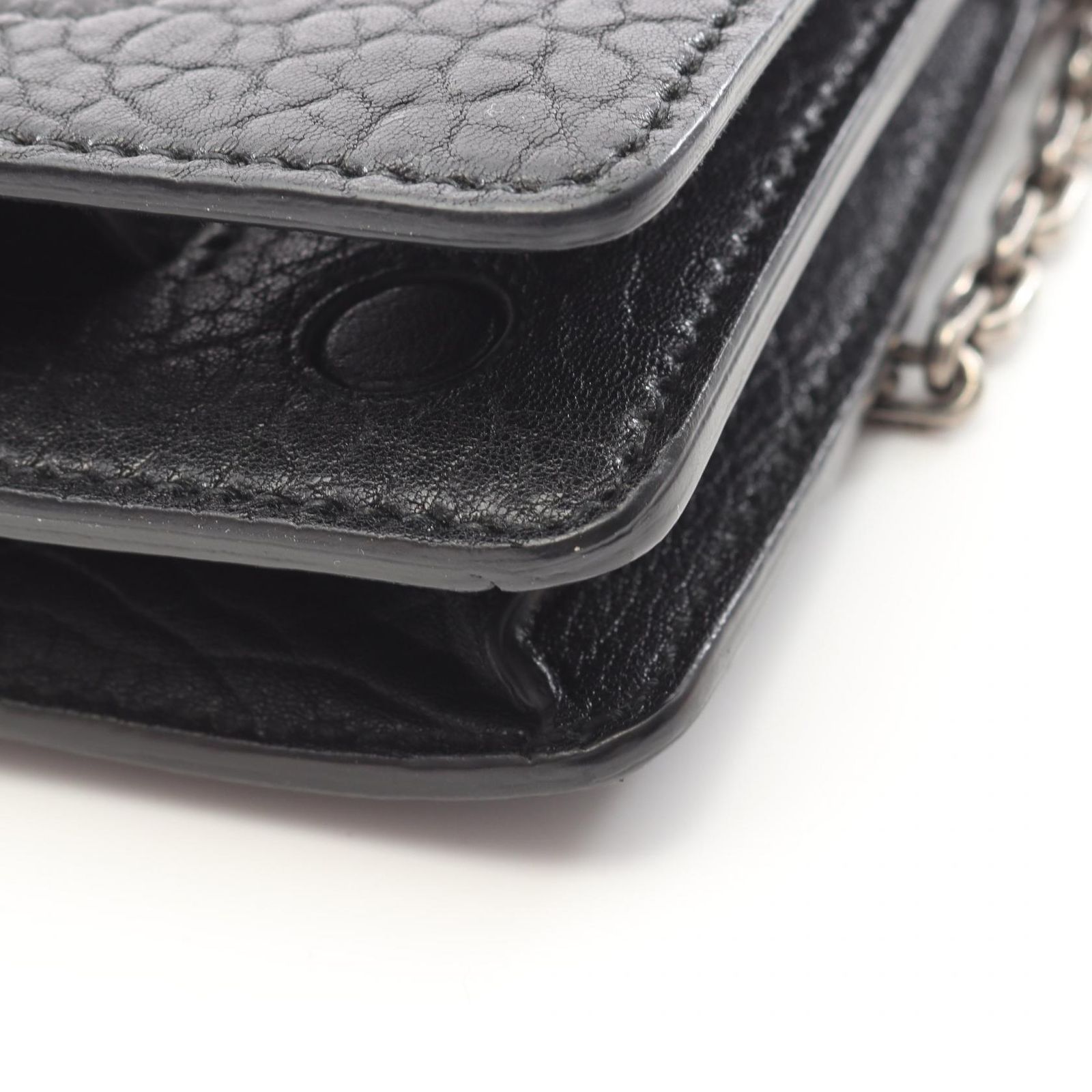 キルティング宝石リボンポシェット 濃いピンク キルティングアクセント