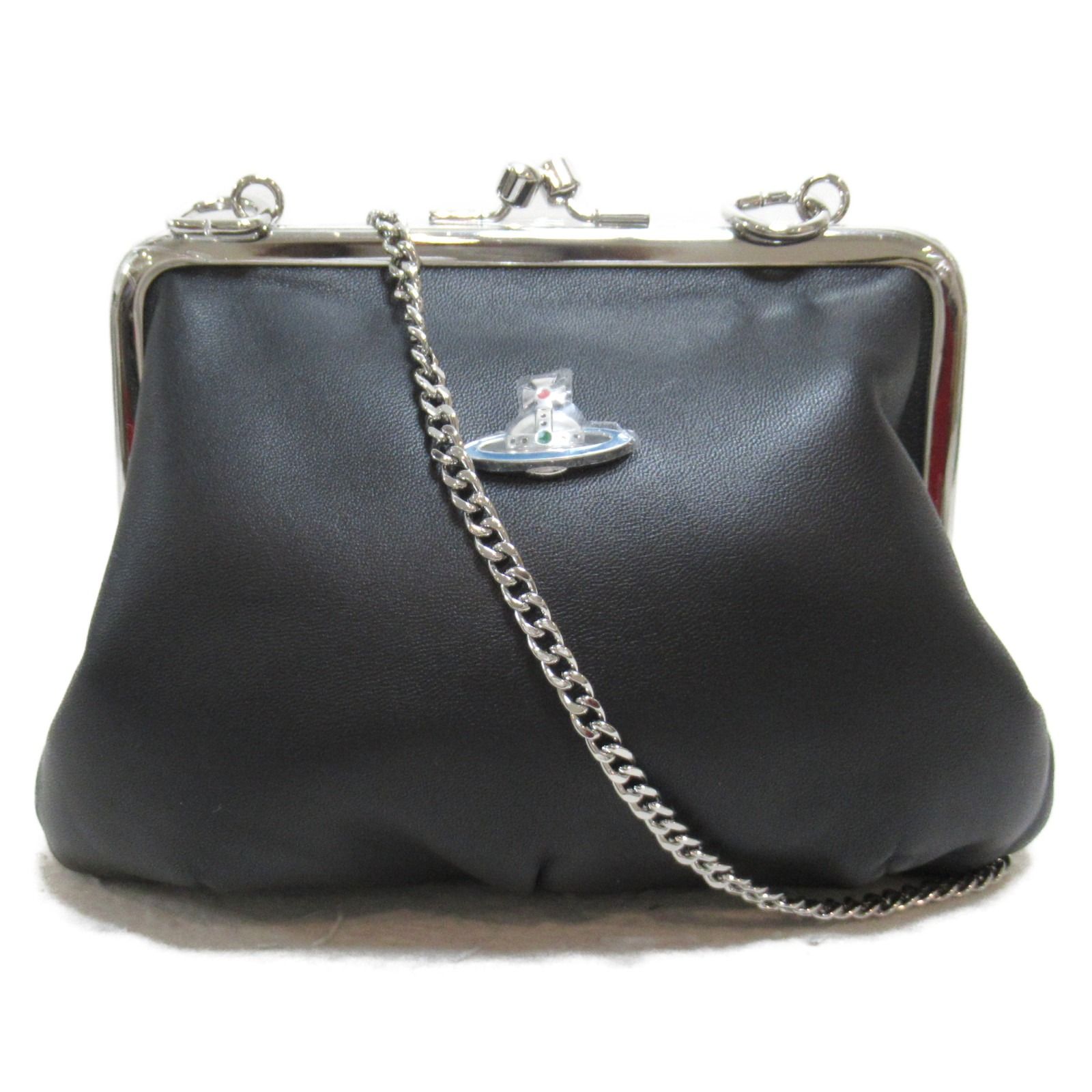 【Vivienne Westwood】GRANNY 口金ショルダーバッグ SAFFIANO GRANNY 口金ショルダーバッグ(ブラック)（メンズ