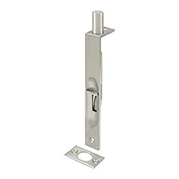 Deltana 6FBS15 6 in. Heavy Duty Square Flush Bolt Satin Nickel - Solid