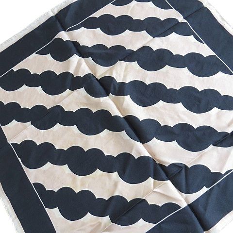 シャネル CHANEL シルク スカーフ ハンカチ 総柄 イタリア製