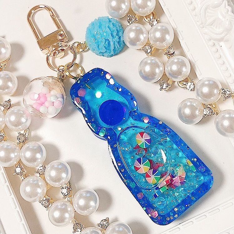 ラムネシェイカー◇シャカシャカキーホルダー ハートシェイカー