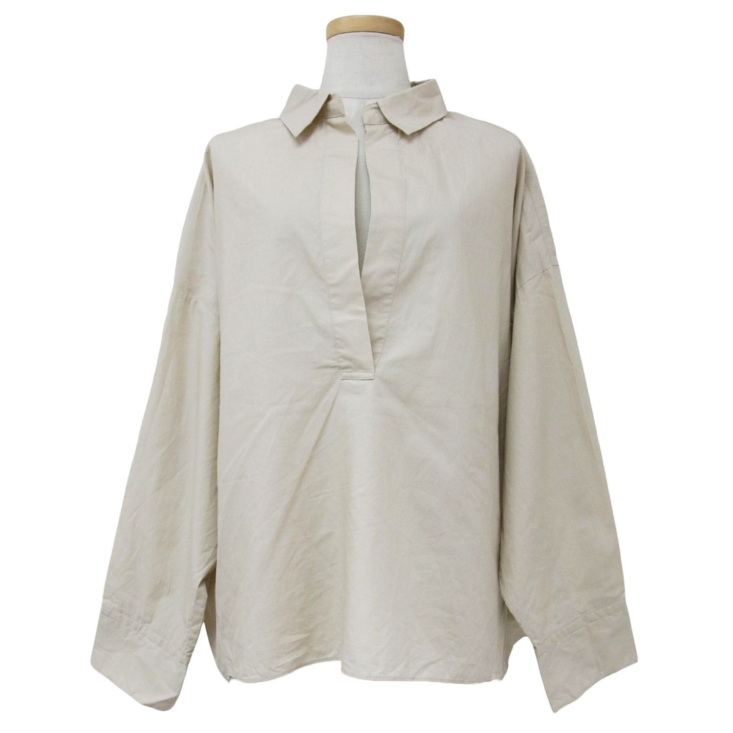 美品 RIAM PLAGE リアム プラージュ シャツ コットン 23秋冬 ベージュ 