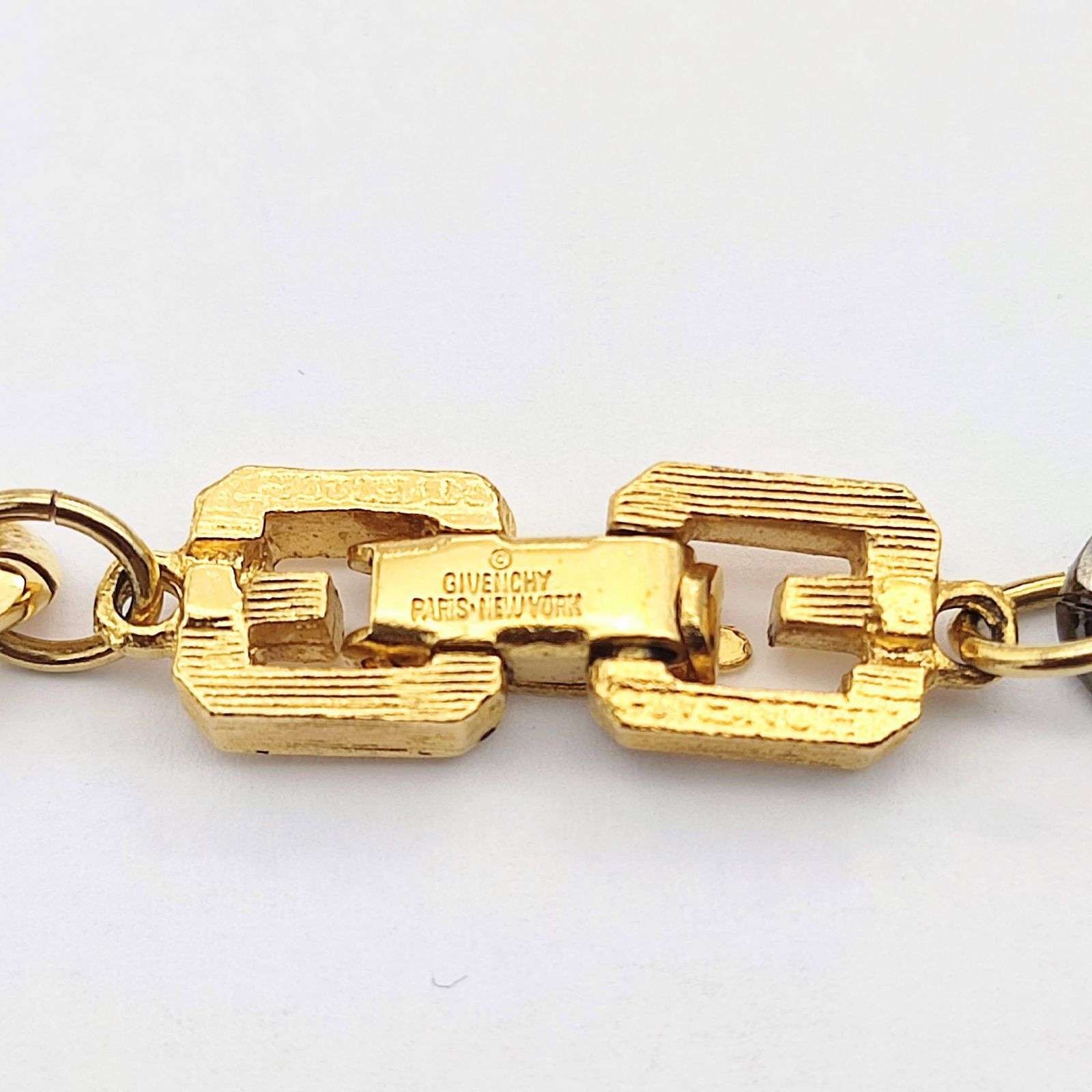 美品】GIVENCHY ジバンシー バイカラーロングチェーンネックレス 喜平 