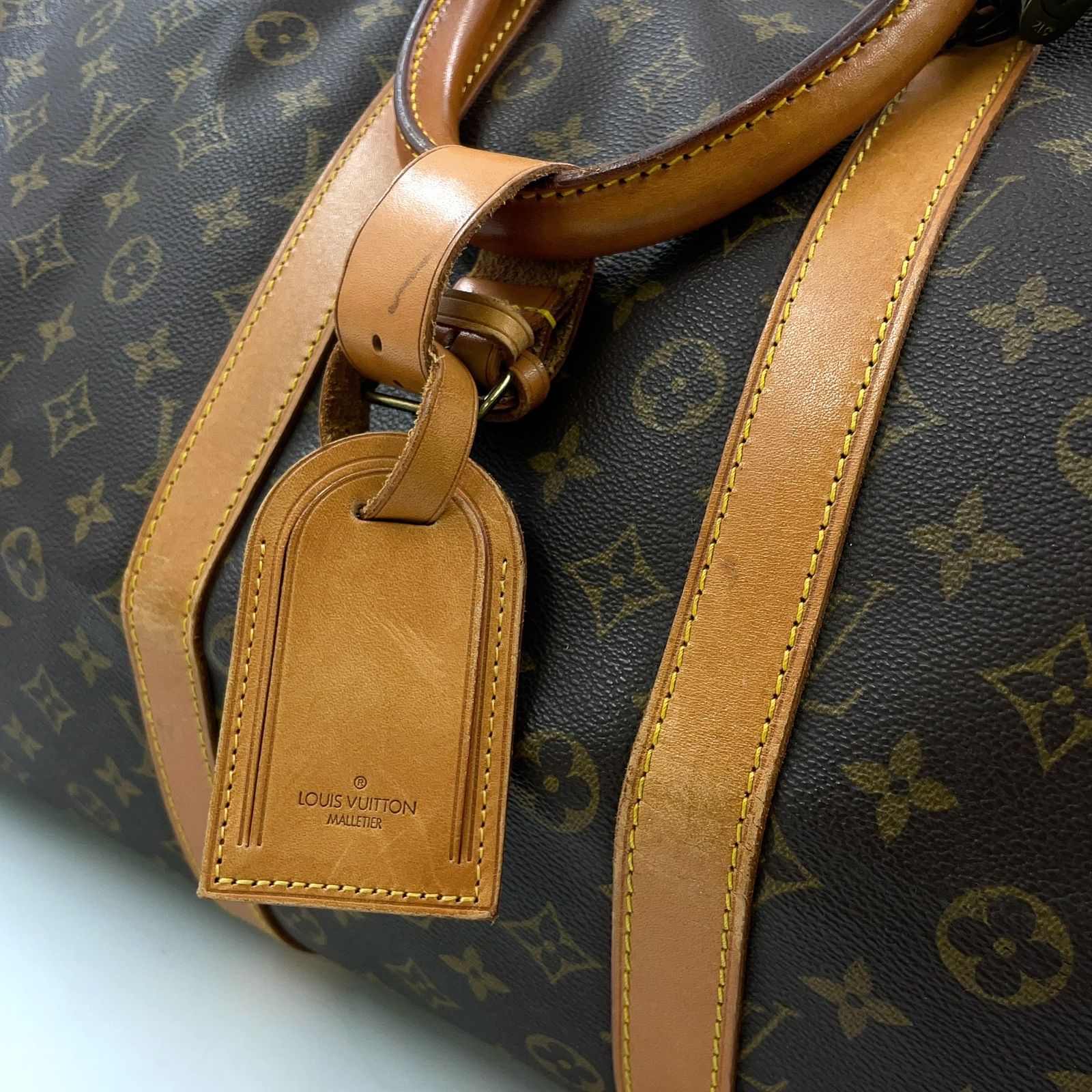 LOUIS VUITTON キーポル55 モノグラム モノグラム レザー×PVC ブラウン ボストンバッグ ゴールド M41424 DECORATOM_COM_BR