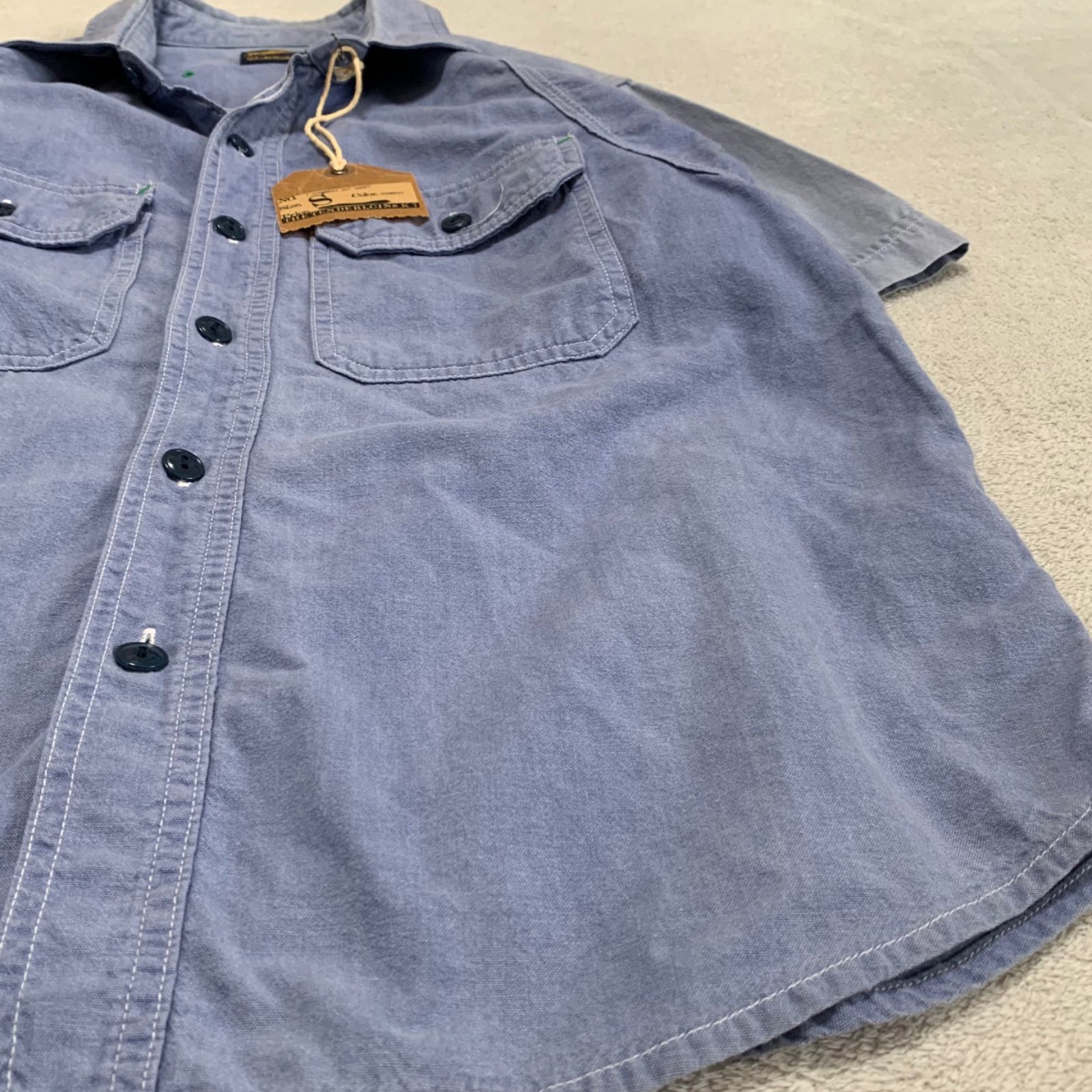 テンダーロイン tenderloin シャンブレーシャツ（M） テンダーロイン シャンブレーシャツ 半袖 xs tenderloin - メルカリ