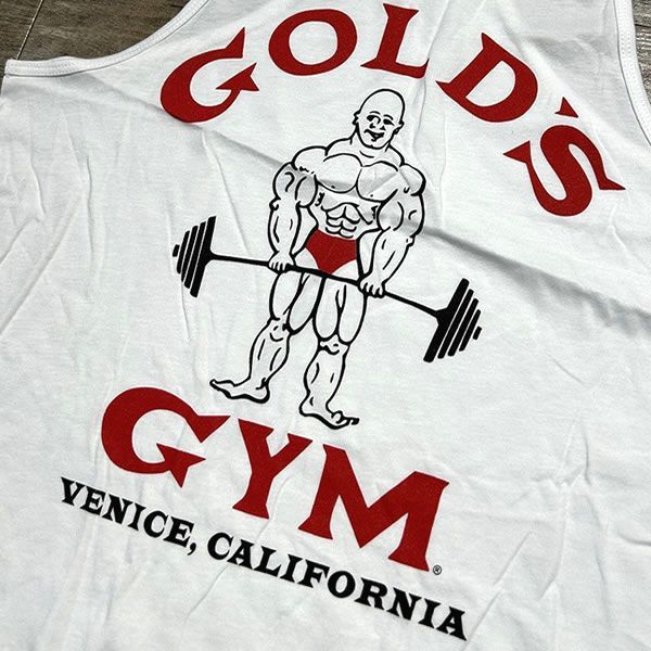 GOLD'S GYM Classic Stringer Tank Top ゴールドジム ベニス本店限定　タンクトップ【613402-wht】