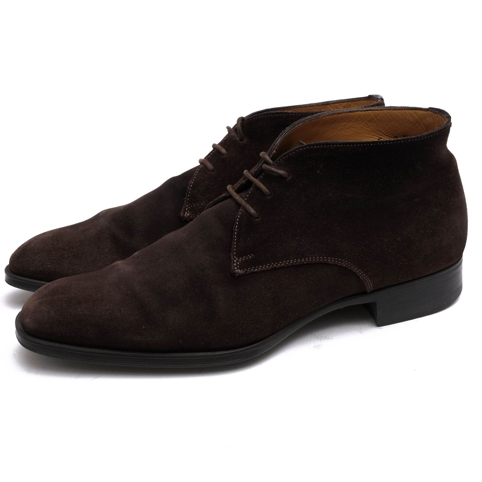 サントーニ／Santoni チャッカブーツ シューズ 靴 メンズ 男性 男性用スエード スウェード レザー 革 本革 ダークブラウン 茶 ブラウン  13397 プレーントゥ マッケイ製法