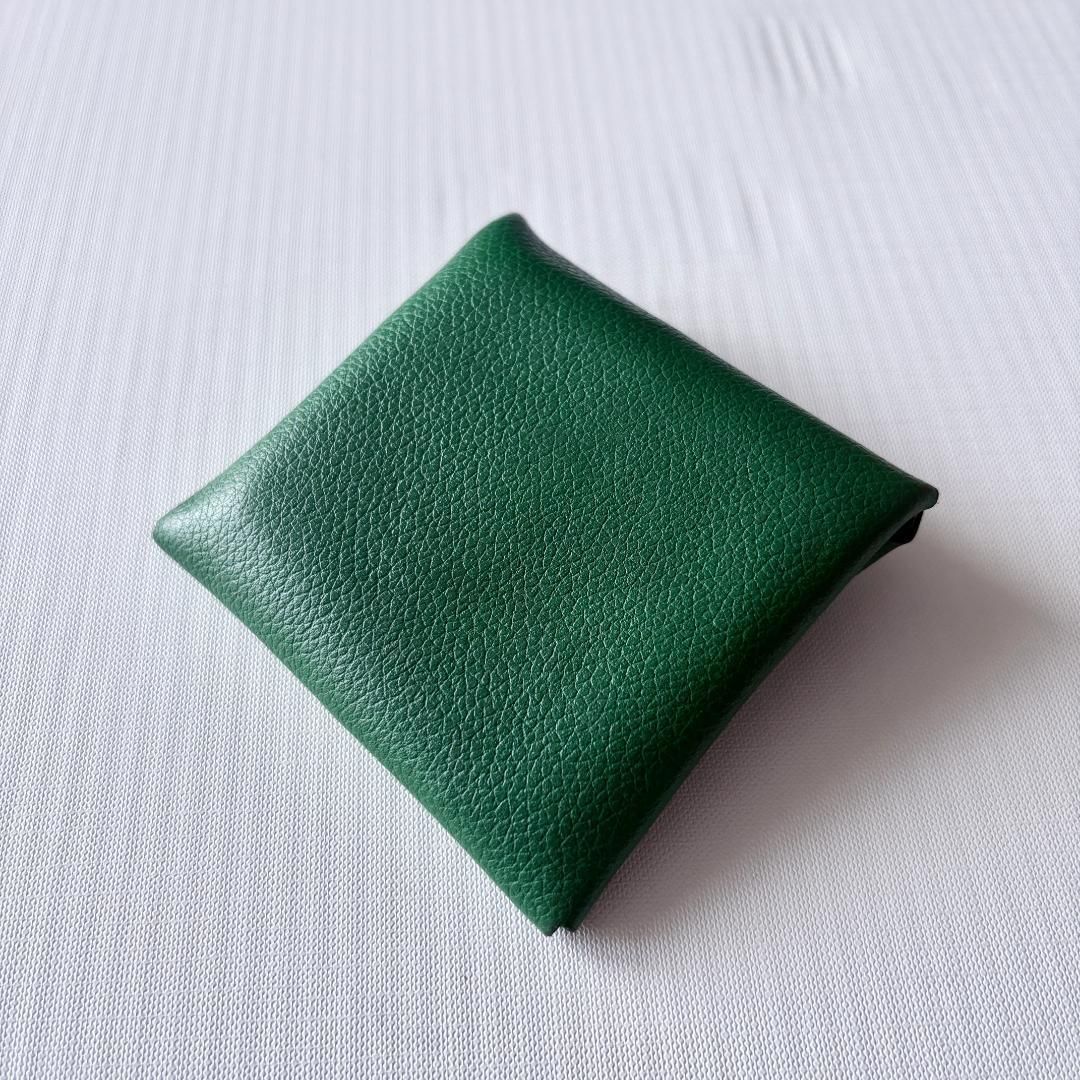 希少カラー 美品『エルメス』バスティア バンブー グリーン コインケース D刻印 希少カラー 美品『エルメス』バスティア バンブー グリーン