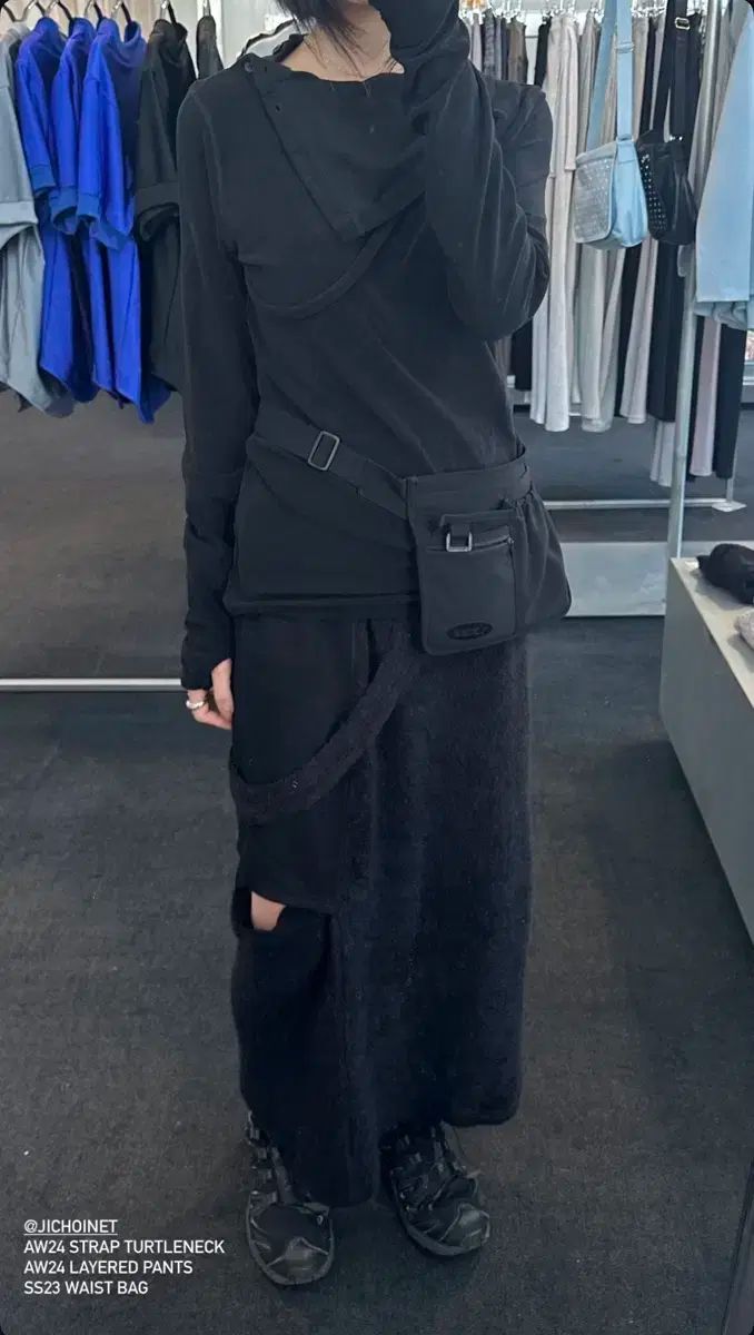 jichoi ジチョイ aw24 レイヤード ニット ロング スカート