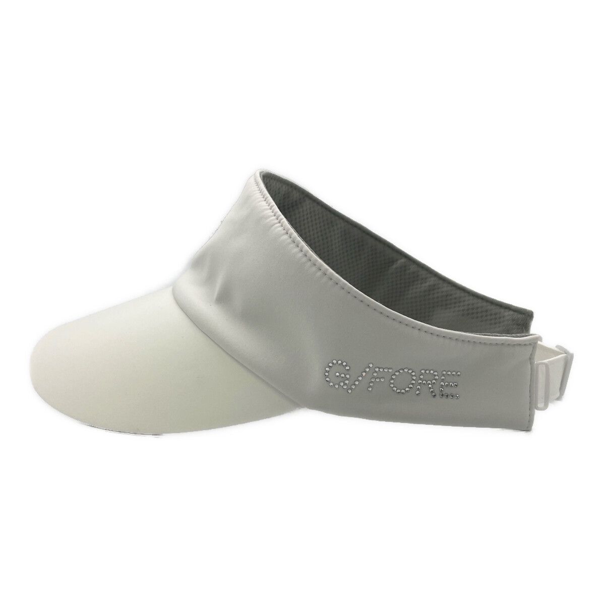 ジーフォア G FORE サンバイザー フリー ホワイト ラインストーンロゴ シンプル