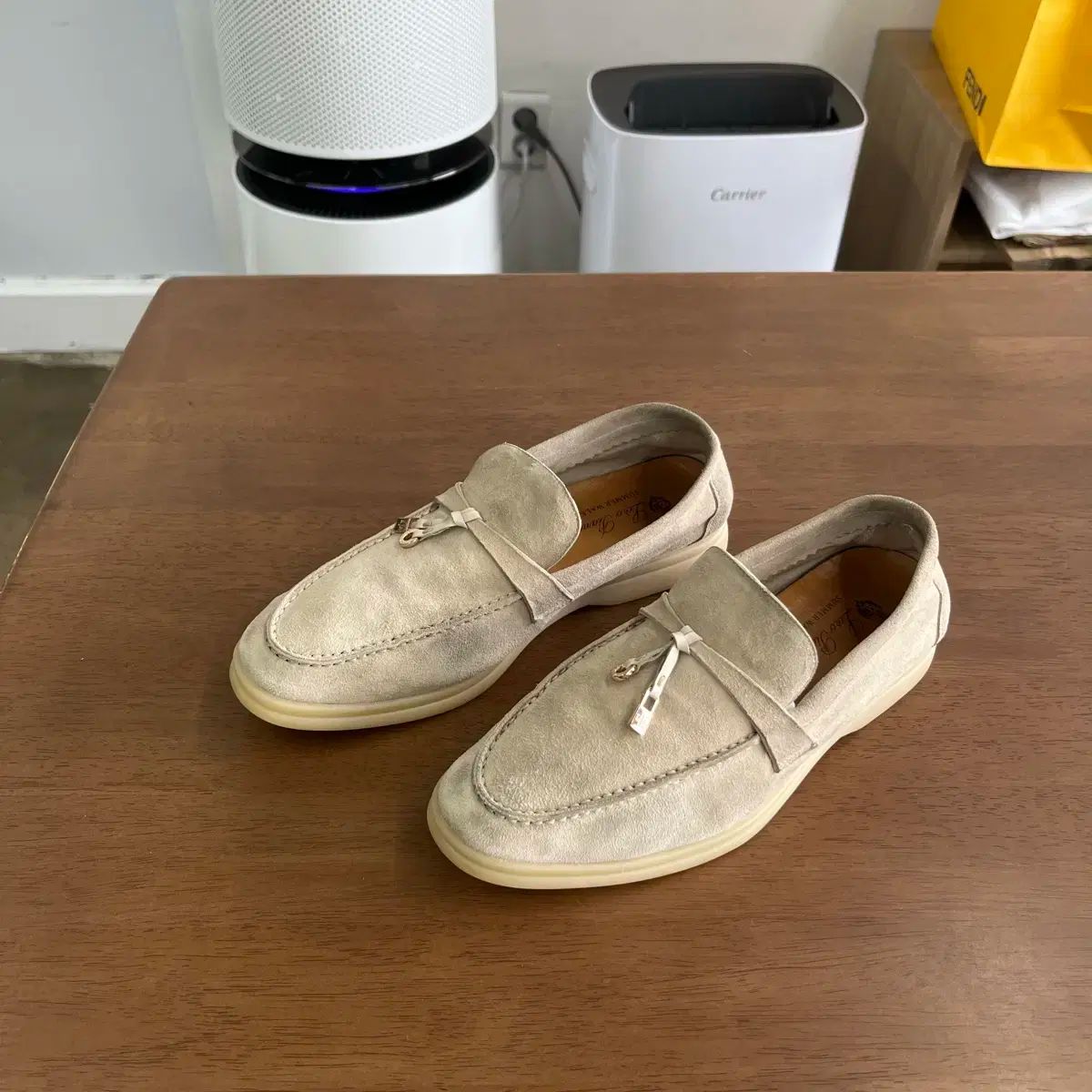 ロロピアーナ サマーチャームウォーク モカシン ブルー38美品 サマー