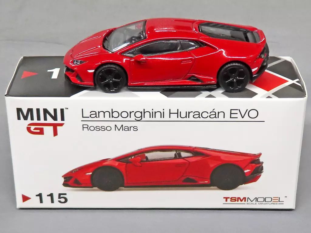 MINI GT 1/64 ランボルギーニ ウラカン EVO ロッソマーズ 115