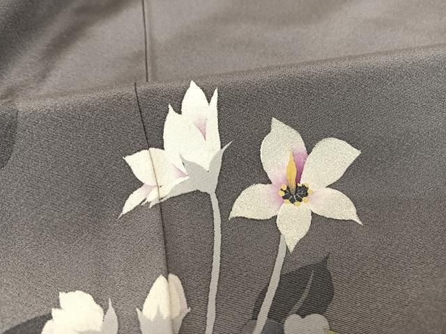 平和屋着物○訪問着 絞り 枝花文 暈し染め 金銀彩 正絹