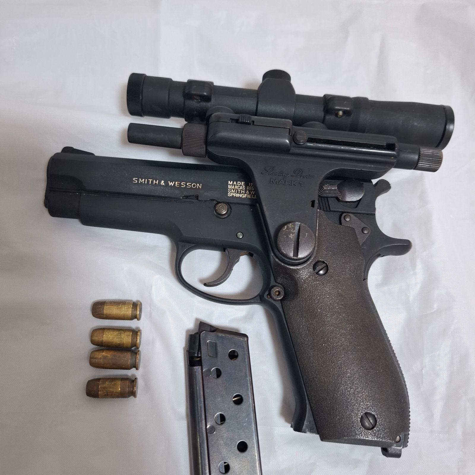 現状品 MFG MARUSHIN S&W MARK1 スコープ 弾薬5個付 現状品 MFG MARUSHIN S&W MARK1 スコープ 弾薬4個付 - メルカリ
