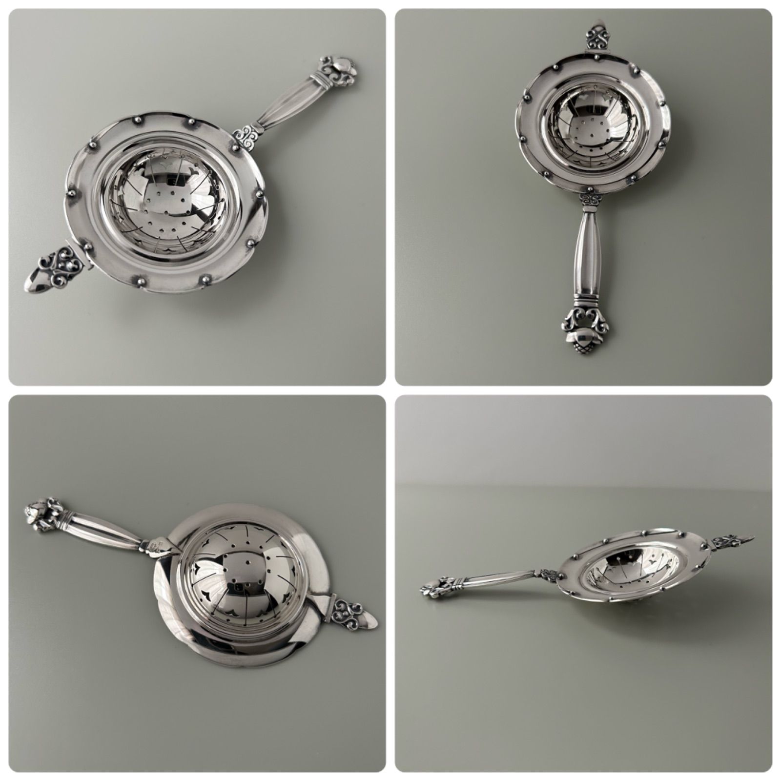 ジョージジェンセン ACORN ティーストレーナー 茶こし AG925 Georg Jensen