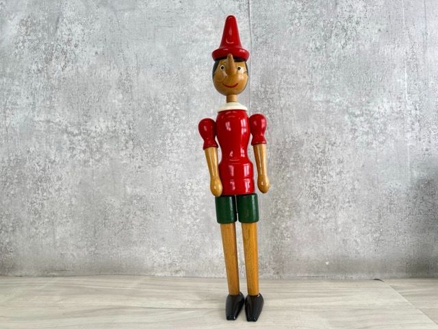 500体限定 ディズニー ピノキオ マテル社 木製 操り人形 木製 ピノキオ 人形 本体 ○【中古・ジャンク品】マテル社 500体限定