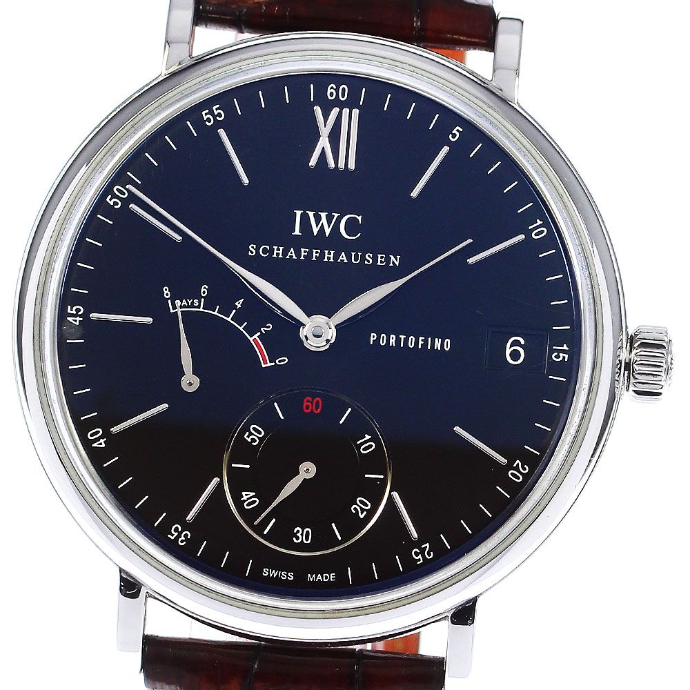 IWC IWC SCHAFFHAUSEN IW510102 ポートフィノ ハンドワインド 8デイズ デイト パワーリザーブ 手巻き メンズ保証書付き_ 799857 - メルカリ