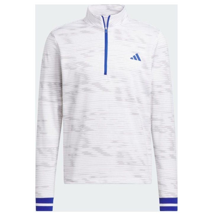 ADIDAS アディダス ゴルフ 長袖 ハーフジップ ホワイト L メンズ アディダス 【ゴルフ】ハーフジップ パイル 長袖ジャケット