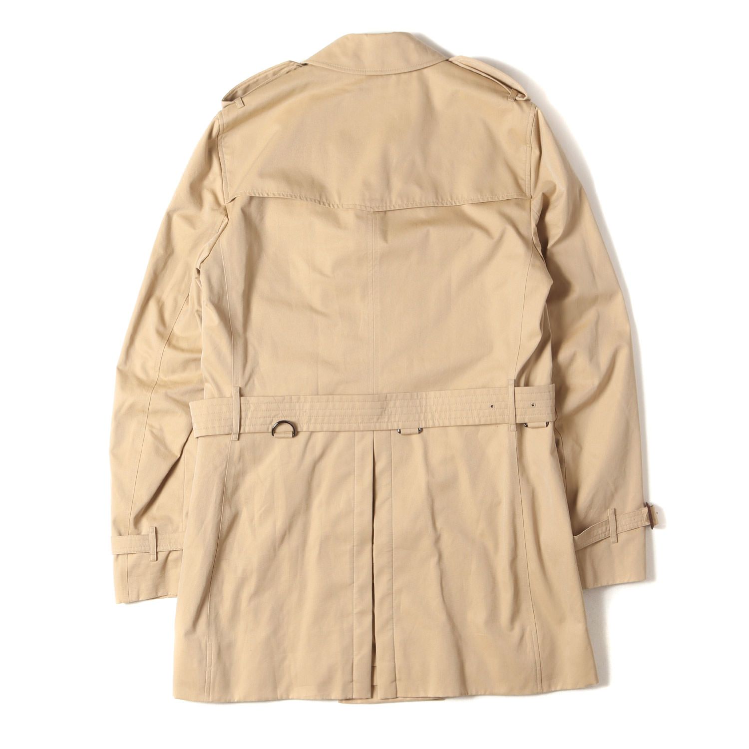 訳あり　Burberry トレンチコート　ベージュ　ノバチェック　コットン100 バーバリー ノバチェック ロングベルト トレンチコート ベージュ 未