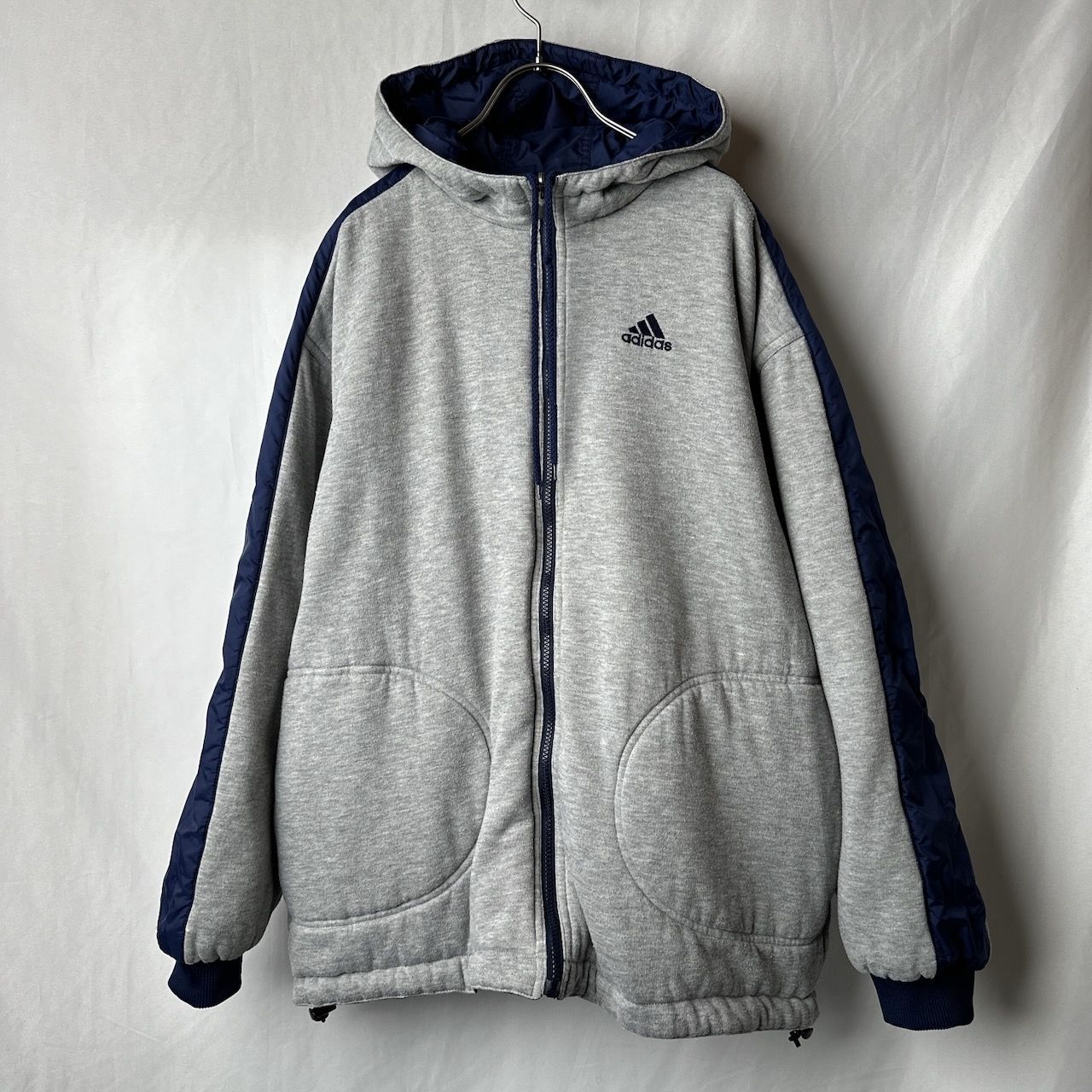 90s adidas アディダス リバーシブル ナイロンジャケット 3本ライン 