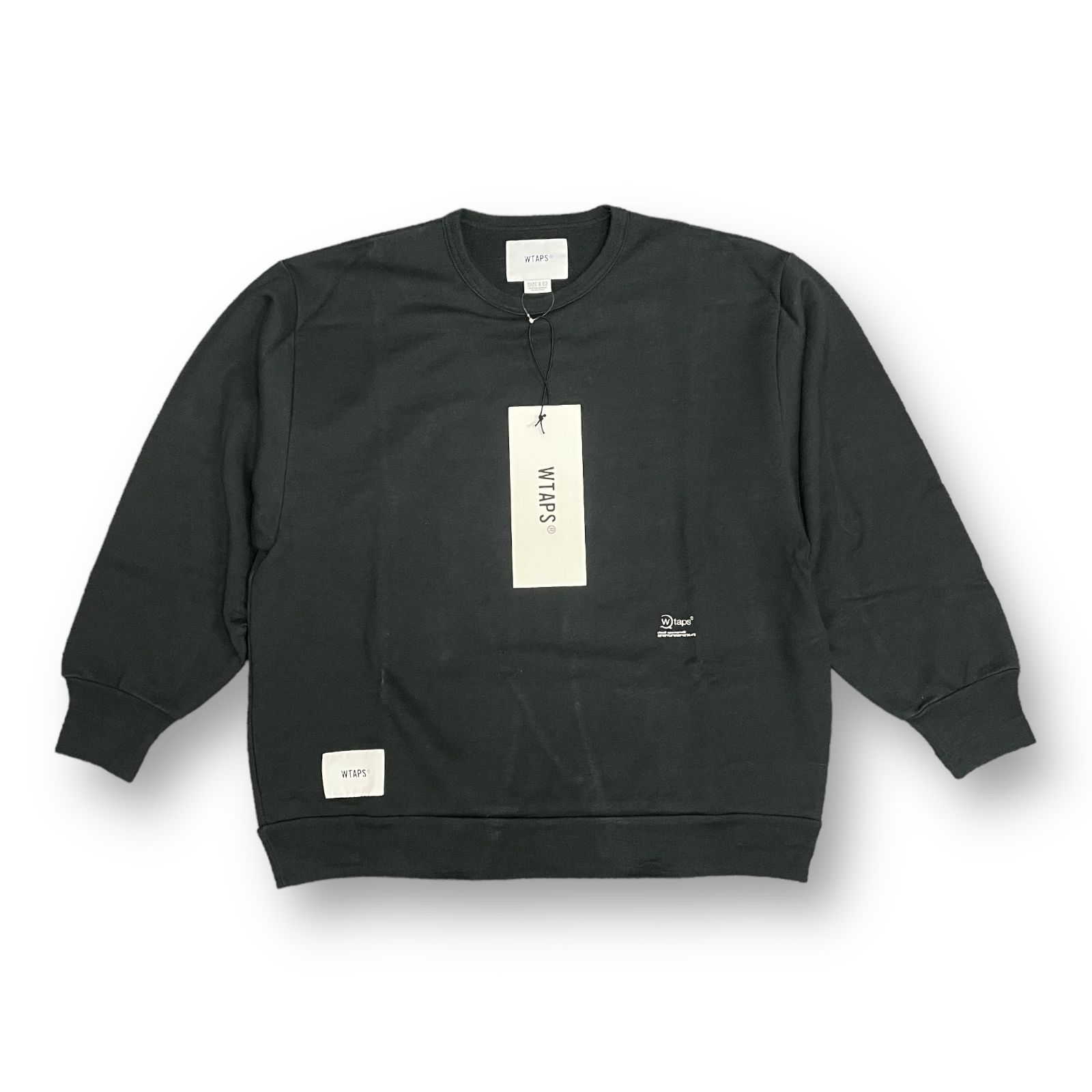 58センチ肩幅WTAPS ダブルタップス 20AW HOME BASE CREW NECK クルーネック スウェット トレーナー ブラック 202ATDT-CSM09