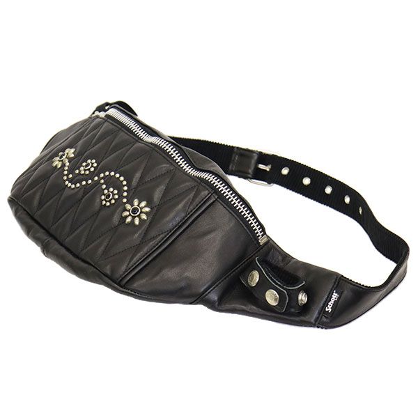 Schott BODYBAG[3109023] ボディバッグ 革 ワンショルダー Schott N.Y.C (ショット) パデット レザー バナナ ボディバッグ ワン