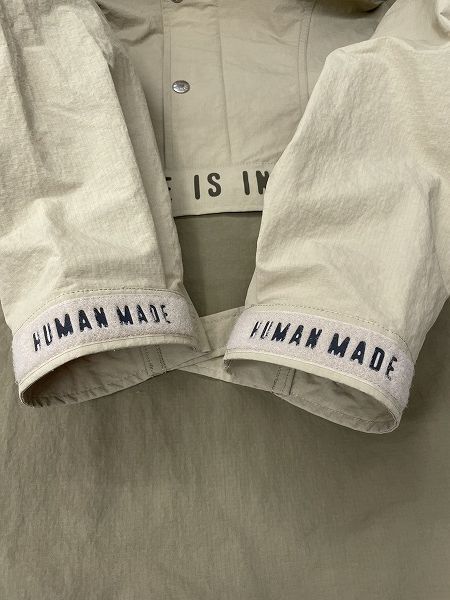 HUMAN MADE パーカー BEIGE ベージュ　Lサイズ HUMAN MADE ヒューマンメイド アノラック パーカー ベージュ オリーブ